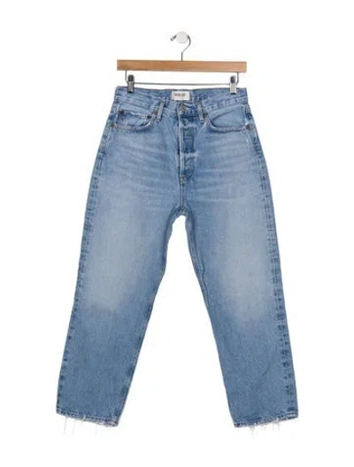 Pre-owned Agolde High-rise Straight Leg Jeans In Blue