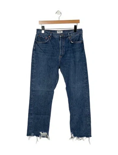 Pre-owned Agolde High-rise Straight Leg Jeans In Blue