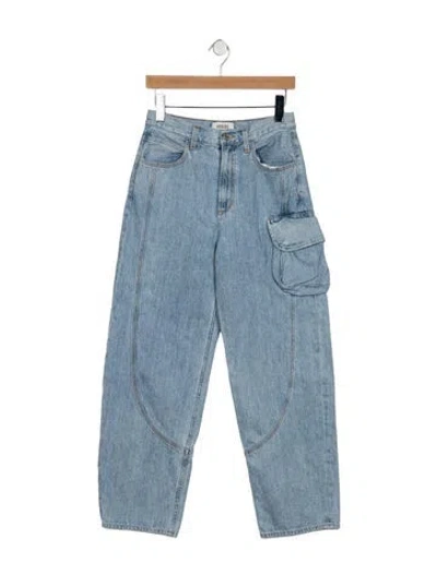 Pre-owned Agolde High-rise Straight Leg Jeans In Blue