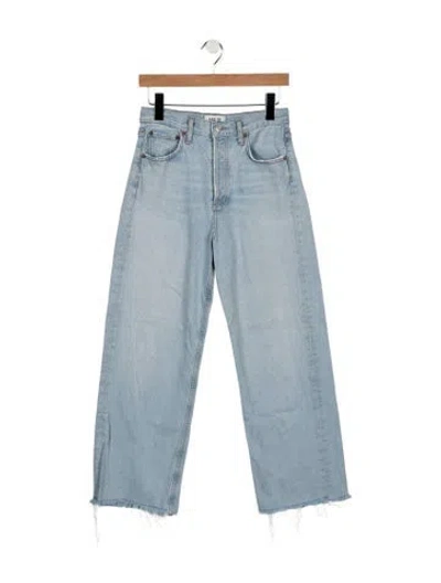 Pre-owned Agolde High-rise Straight Leg Jeans In Blue