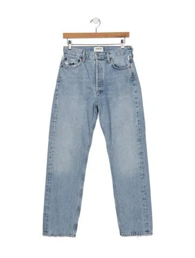 Pre-owned Agolde High-rise Straight Leg Jeans In Blue