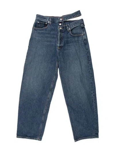 Pre-owned Agolde High-rise Straight Leg Jeans In Blue