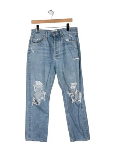 Pre-owned Agolde High-rise Straight Leg Jeans In Blue