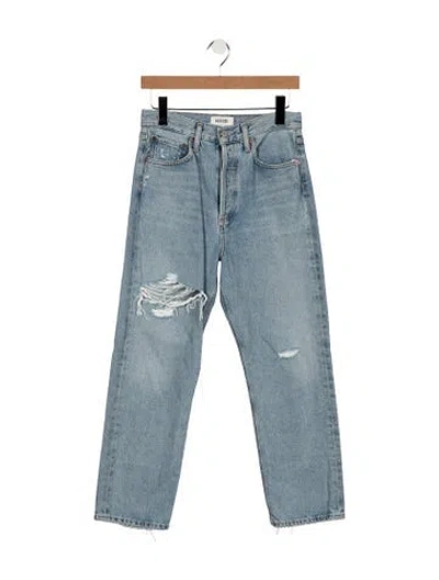 Pre-owned Agolde High-rise Straight Leg Jeans In Blue