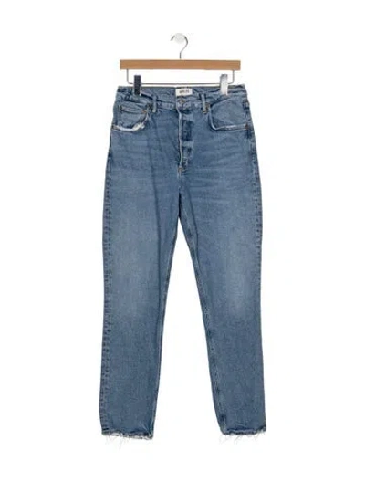 Pre-owned Agolde High-rise Straight Leg Jeans In Blue