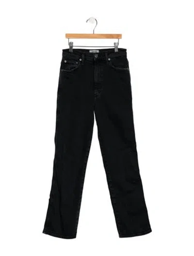 Pre-owned Agolde High-rise Straight Leg Jeans In Blue