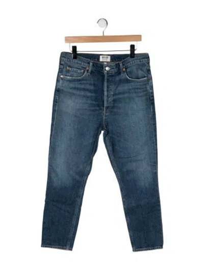 Pre-owned Agolde High-rise Straight Leg Jeans In Blue