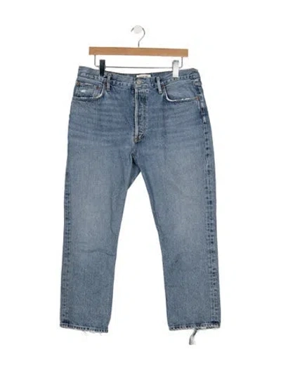 Pre-owned Agolde High-rise Straight Leg Jeans In Blue