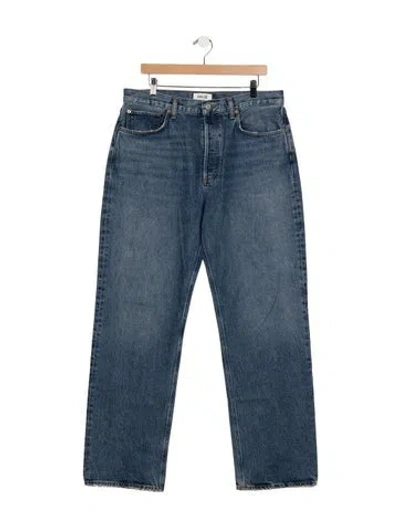 Pre-owned Agolde High-rise Straight Leg Jeans In Blue
