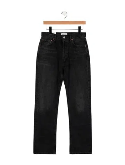 Pre-owned Agolde High-rise Straight Leg Jeans In Blue
