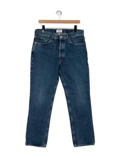 Pre-owned Agolde High-rise Straight Leg Jeans In Blue