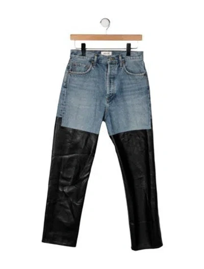Pre-owned Agolde High-rise Straight Leg Jeans In Blue