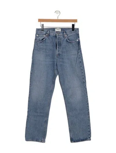 Pre-owned Agolde High-rise Straight Leg Jeans In Blue