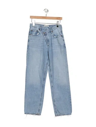 Pre-owned Agolde High-rise Straight Leg Jeans In Blue