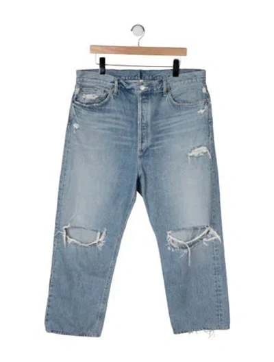 Pre-owned Agolde High-rise Straight Leg Jeans In Blue