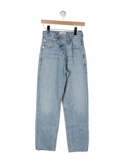 Pre-owned Agolde High-rise Straight Leg Jeans In Blue