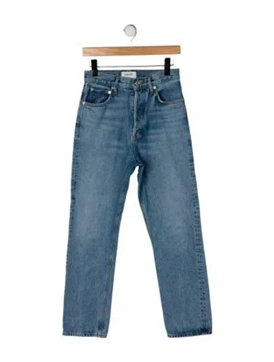 Pre-owned Agolde High-rise Straight Leg Jeans In Blue