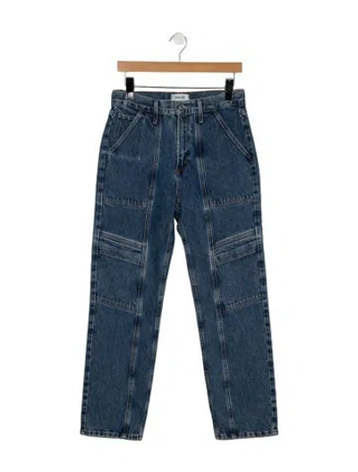 Pre-owned Agolde High-rise Straight Leg Jeans In Blue