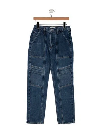 Pre-owned Agolde High-rise Straight Leg Jeans In Blue