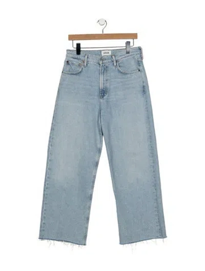 Pre-owned Agolde High-rise Straight Leg Jeans In Blue