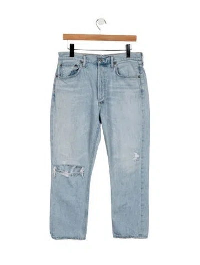 Pre-owned Agolde High-rise Straight Leg Jeans In Blue