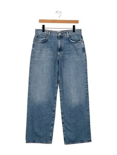 Pre-owned Agolde High-rise Straight Leg Jeans In Blue