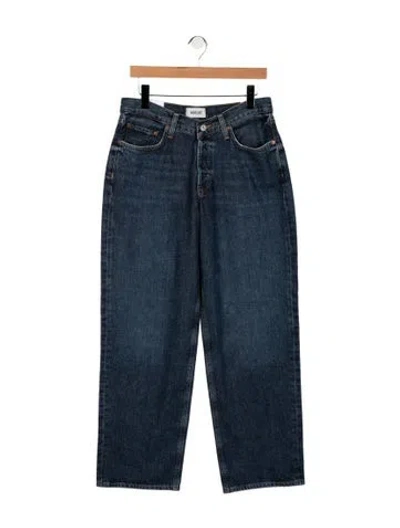 Pre-owned Agolde High-rise Straight Leg Jeans In Blue