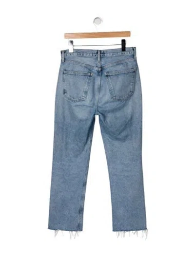 Pre-owned Agolde High-rise Straight Leg Jeans In Blue
