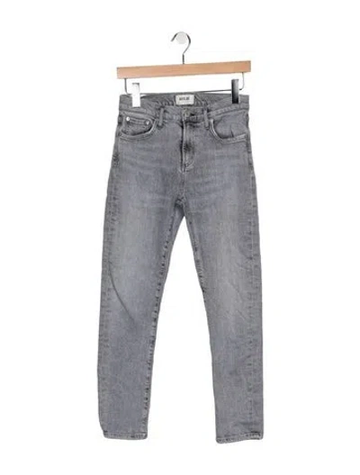 Pre-owned Agolde High-rise Straight Leg Jeans In Blue