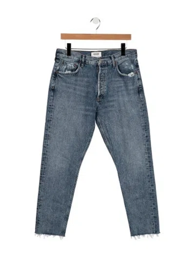 Pre-owned Agolde High-rise Straight Leg Jeans In Blue