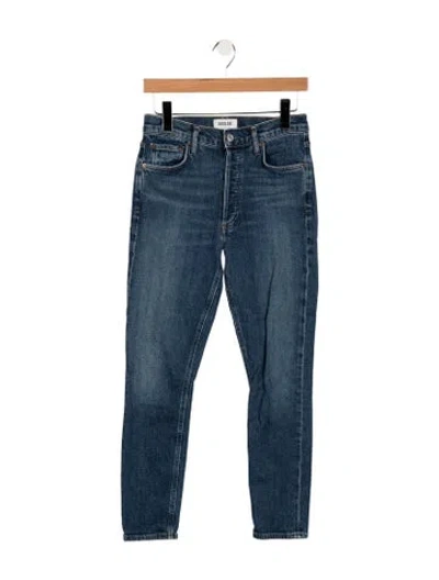 Pre-owned Agolde High-rise Straight Leg Jeans In Blue