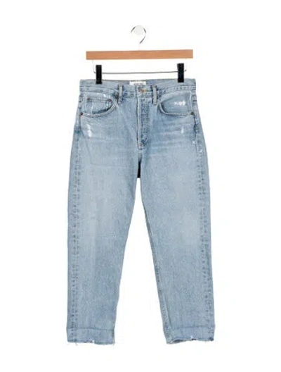 Pre-owned Agolde High-rise Straight Leg Jeans In Blue