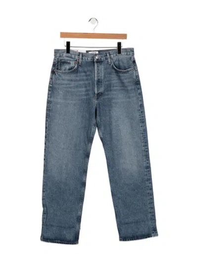 Pre-owned Agolde High-rise Straight Leg Jeans In Blue