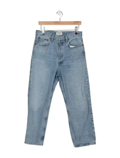 Pre-owned Agolde High-rise Straight Leg Jeans In Blue