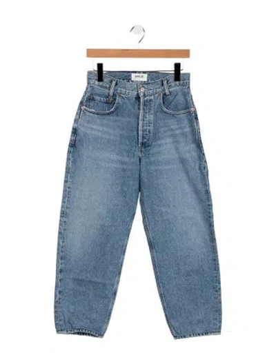 Pre-owned Agolde High-rise Straight Leg Jeans In Blue
