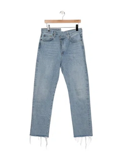 Pre-owned Agolde High-rise Straight Leg Jeans In Blue