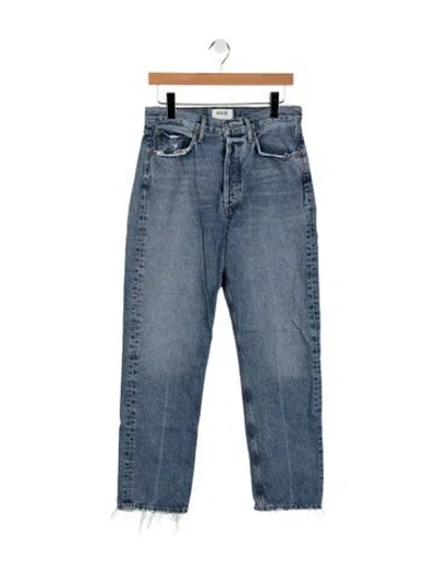 Pre-owned Agolde High-rise Straight Leg Jeans In Blue