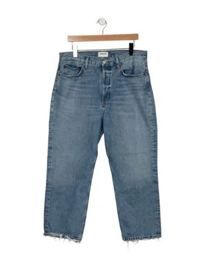 Pre-owned Agolde High-rise Straight Leg Jeans In Blue