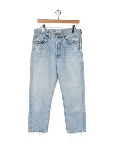 Pre-owned Agolde High-rise Straight Leg Jeans In Blue