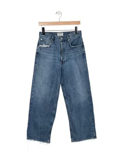 Pre-owned Agolde High-rise Straight Leg Jeans In Blue