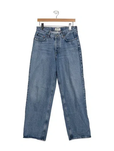 Pre-owned Agolde High-rise Straight Leg Jeans In Blue