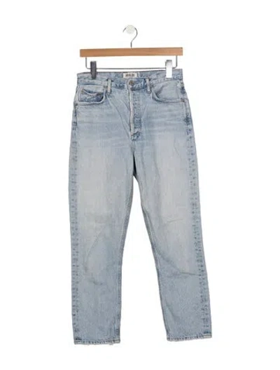 Pre-owned Agolde High-rise Straight Leg Jeans In Blue