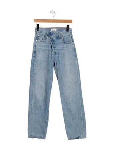 Pre-owned Agolde High-rise Straight Leg Jeans In Blue