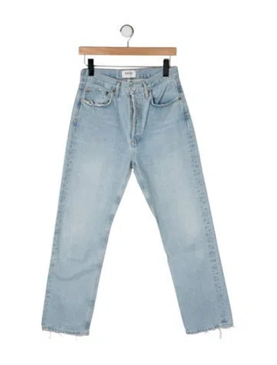 Pre-owned Agolde High-rise Straight Leg Jeans In Blue