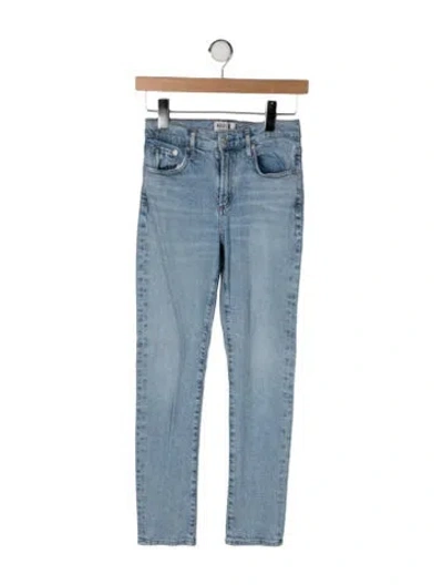 Pre-owned Agolde High-rise Straight Leg Jeans In Blue