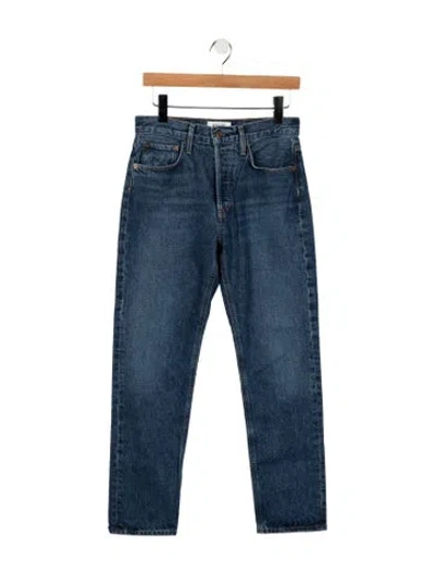 Pre-owned Agolde High-rise Straight Leg Jeans In Blue