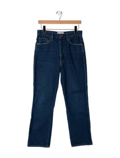 Pre-owned Agolde High-rise Straight Leg Jeans In Blue