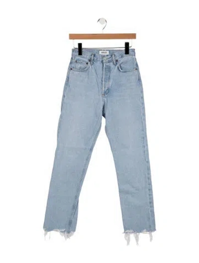 Pre-owned Agolde High-rise Straight Leg Jeans In Blue