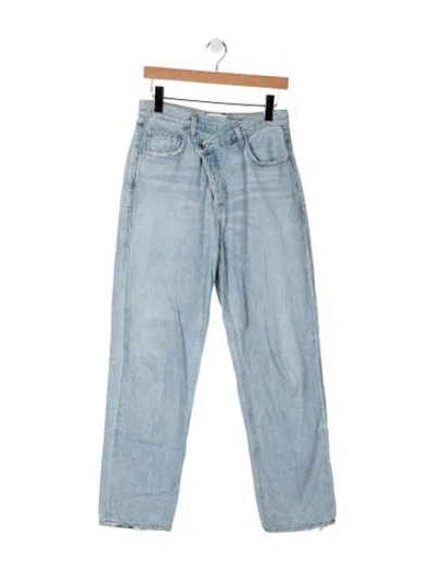 Pre-owned Agolde High-rise Straight Leg Jeans In Blue