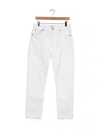 Pre-owned Agolde High-rise Straight Leg Jeans In Blue